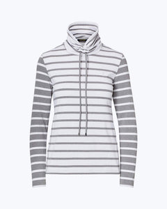 Striped Funnelneck Pullover